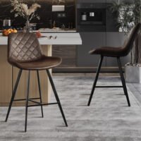 Chaise de comptoir 'Alicante' Brun foncé