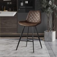 Chaise de comptoir 'Alicante' Brun foncé