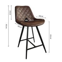 Chaise de comptoir 'Alicante' Brun foncé