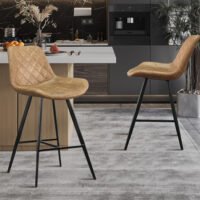 Chaise de comptoir 'Alicante' Cognac