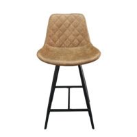 Chaise de comptoir 'Alicante' Cognac