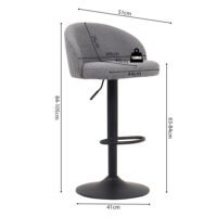 Tabouret de bar 'Arda' Gris clair
