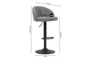 Tabouret de bar 'Arda' Gris clair