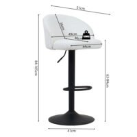 Tabouret de bar 'Arda' Blanc