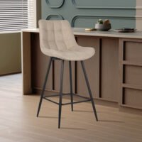 Chaise de comptoir 'Ariba' Beige/Gris clair