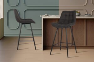 Chaise de comptoir 'Ariba' Gris foncé