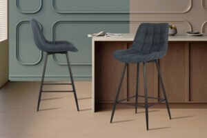 Chaise de comptoir 'Ariba' Bleu foncé