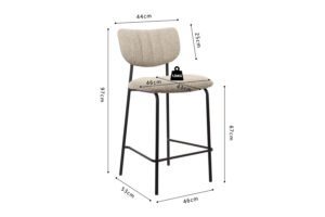 Chaise de comptoir 'Antura' Brun