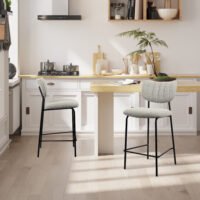 Chaise de comptoir 'Antura' Gris clair