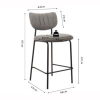 Chaise de comptoir 'Antura' Gris foncé