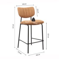 Chaise de comptoir 'Antura' Orange