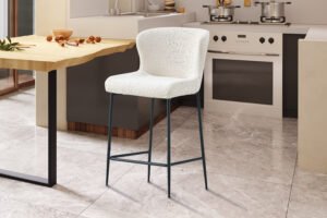 Chaise de comptoir 'Lisa' Ecru