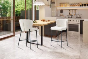 Chaise de comptoir 'Lisa' Ecru