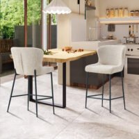 Chaise de comptoir 'Lisa' Beige