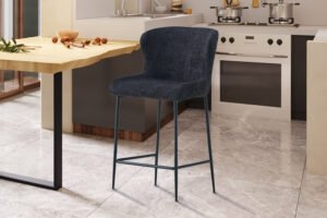 Chaise de comptoir 'Lisa' Gris foncé