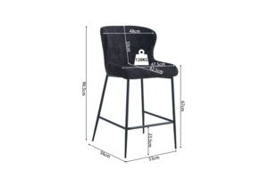 Chaise de comptoir 'Lisa' Gris foncé