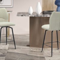 Chaise de comptoir 'Lara' Ecru