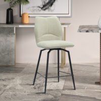 Chaise de comptoir 'Lara' Ecru