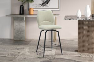 Chaise de comptoir 'Lara' Ecru