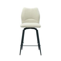 Chaise de comptoir 'Lara' Ecru