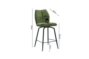 Chaise de comptoir 'Lara' Vert