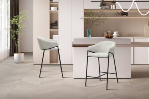 Chaise de comptoir 'Hugo' Gris clair