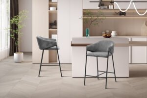 Chaise de comptoir 'Hugo' Gris foncé