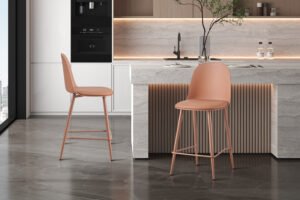 Chaise de comptoir 'Jasmin' Terracotta