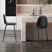 Chaise de comptoir 'Jasmin' Noir