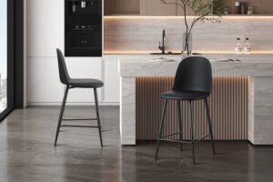 Chaise de comptoir 'Jasmin' Noir