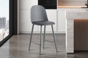 Chaise de comptoir 'Jasmin' Gris