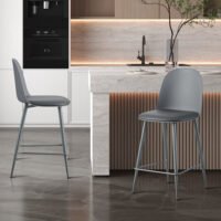 Chaise de comptoir 'Jasmin' Gris