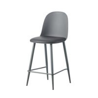 Chaise de comptoir 'Jasmin' Gris