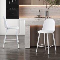 Chaise de comptoir 'Jasmin' Blanc