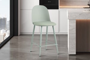 Chaise de comptoir 'Jasmin' Gris-vert