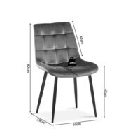 Chaise 'Juta' Gris foncé