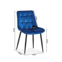 Chaise 'Juta' Bleu