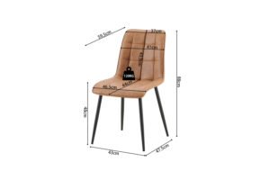 Chaise 'Furas' Cognac