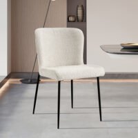 Chaise 'Lisa' Bouclé Ecru