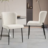 Chaise 'Lisa' Bouclé Ecru