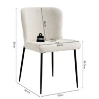 Chaise 'Lisa' Bouclé Ecru