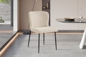 Chaise 'Lisa' Bouclé Beige