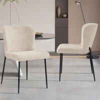 Chaise 'Lisa' Bouclé Beige