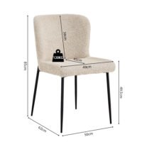 Chaise 'Lisa' Bouclé Beige