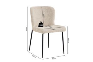 Chaise 'Lisa' Bouclé Beige