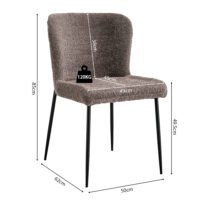 Chaise 'Lisa' Bouclé Sable