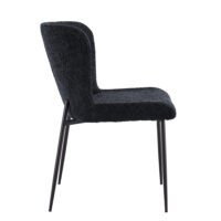 Chaise 'Lisa' Bouclé Gris Foncé