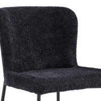 Chaise 'Lisa' Bouclé Gris Foncé