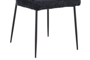 Chaise 'Lisa' Bouclé Gris Foncé