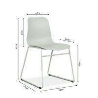 Chaise 'Marie' Gris-Vert